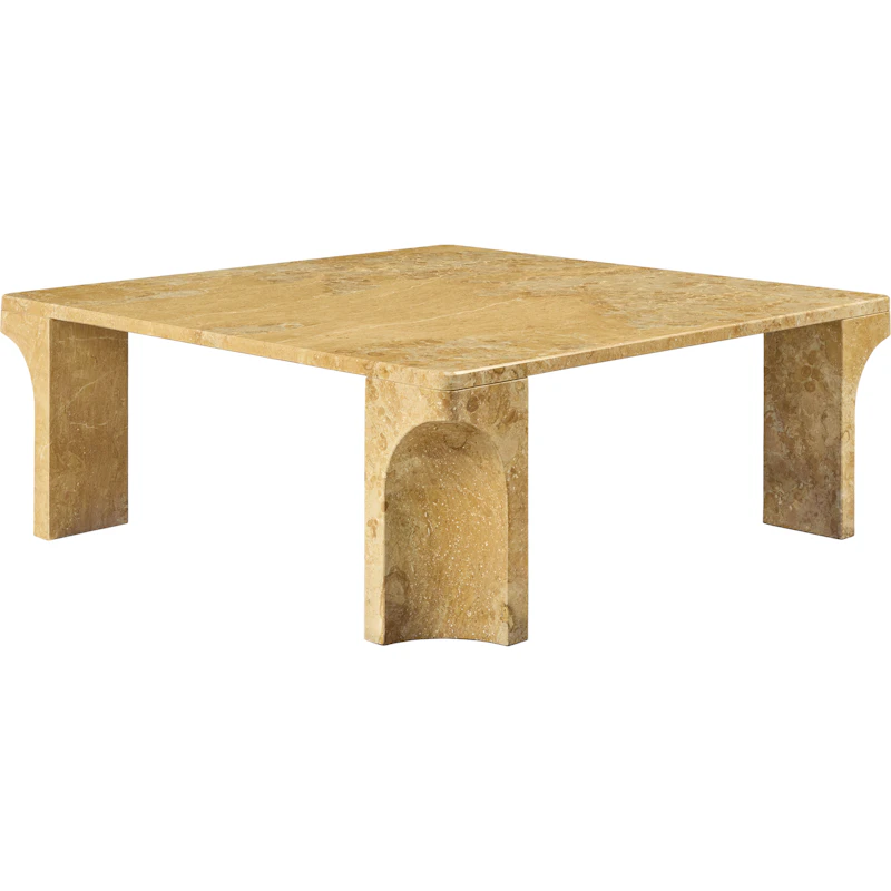 Doric Soffbord 80x80 cm, Honey Amber