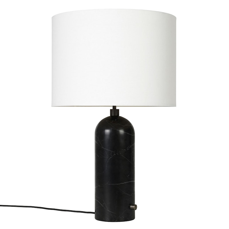 Gravity Bordslampa Stor, Svart Marmor / Vit