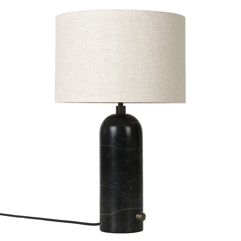 Gravity Bordslampa Liten, Svart Marmor / Canvas