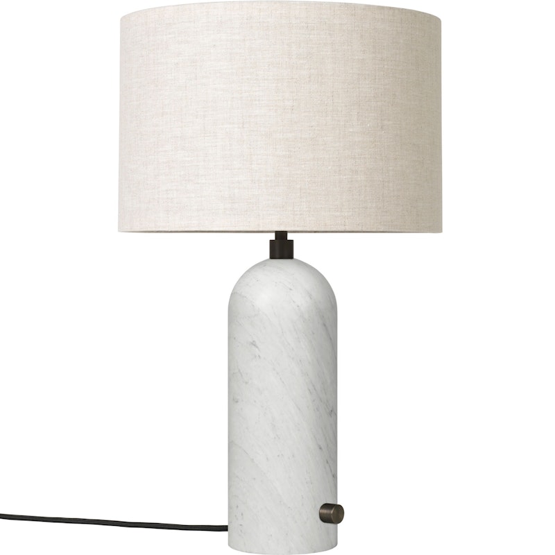 Gravity Bordslampa Liten, Vit Marmor / Canvas