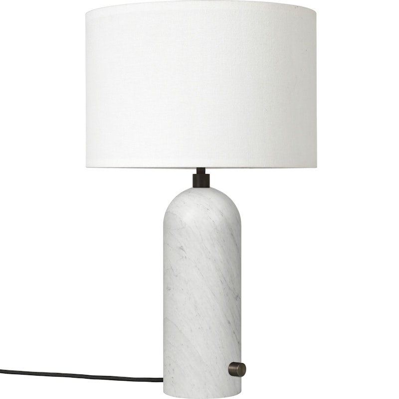 Gravity Bordslampa Liten, Vit Marmor / Vit