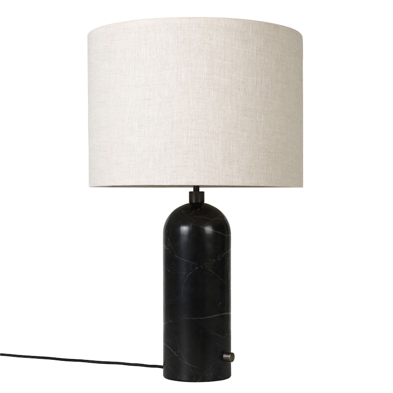 Gravity Bordslampa Stor, Svart Marmor / Canvas