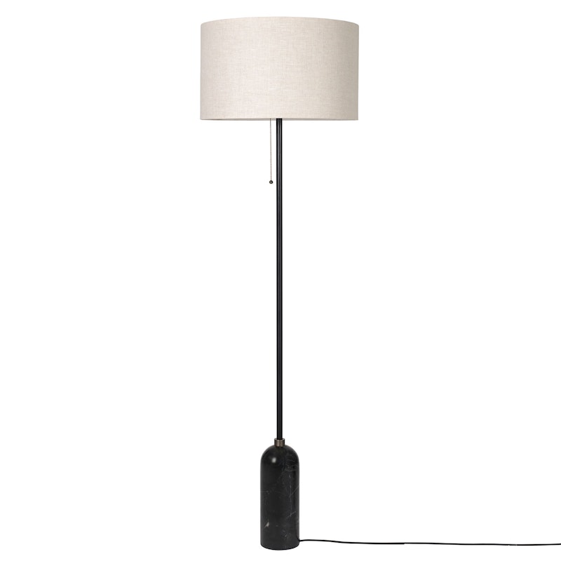 Gravity Golvlampa, Svart Marmor / Canvas