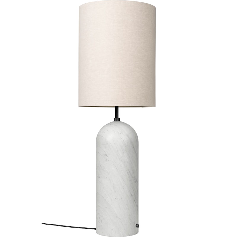 Gravity XL Golvlampa Hög, Vit Marmor / Canvas