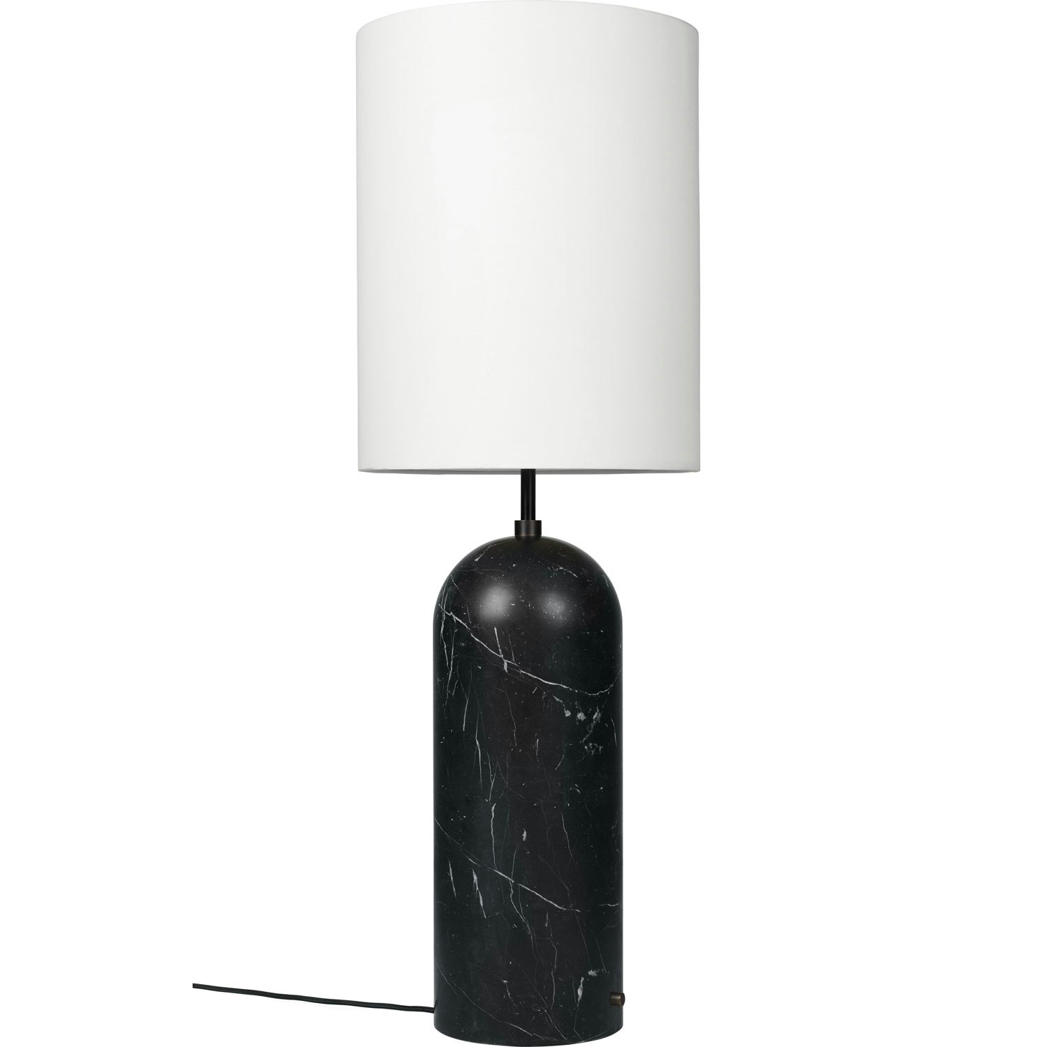 Gubi Gravity Xl Golvlampa Hög Svart Marmor / Vit - Golvlampor Textil Vit - 10012261