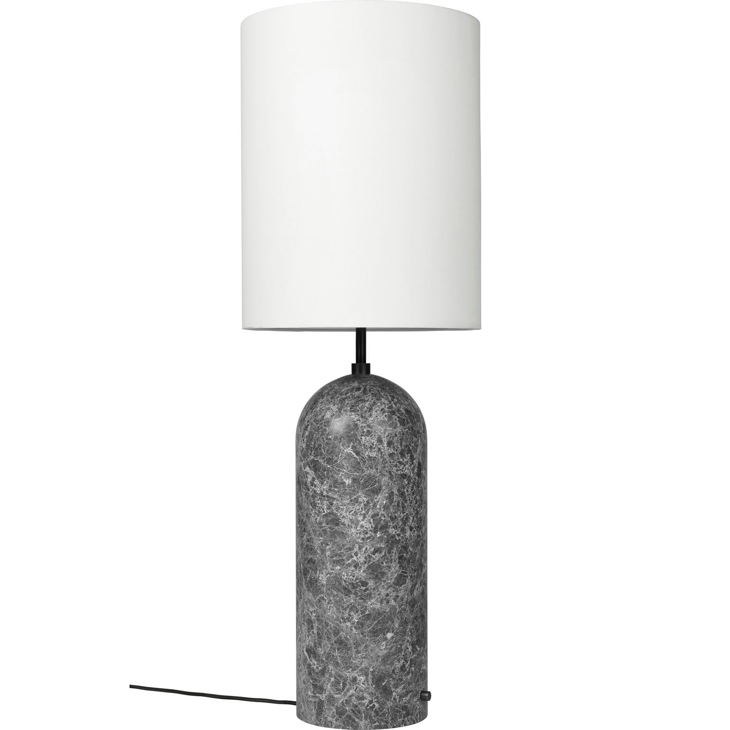 Gubi Gravity Xl Golvlampa Hög Grå Marmor / Vit - Golvlampor Textil Vit - 10012263