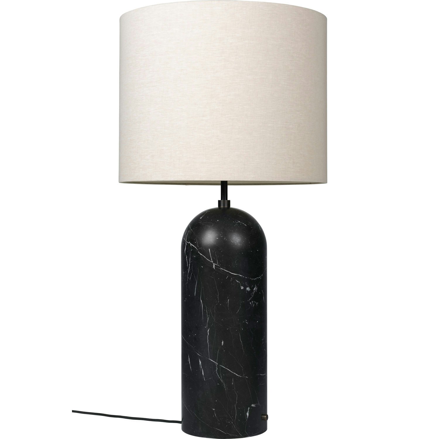 Gubi Gravity Xl Golvlampa Låg Svart Marmor / Canvas - Golvlampor Textil Svart Marmor - 10012268