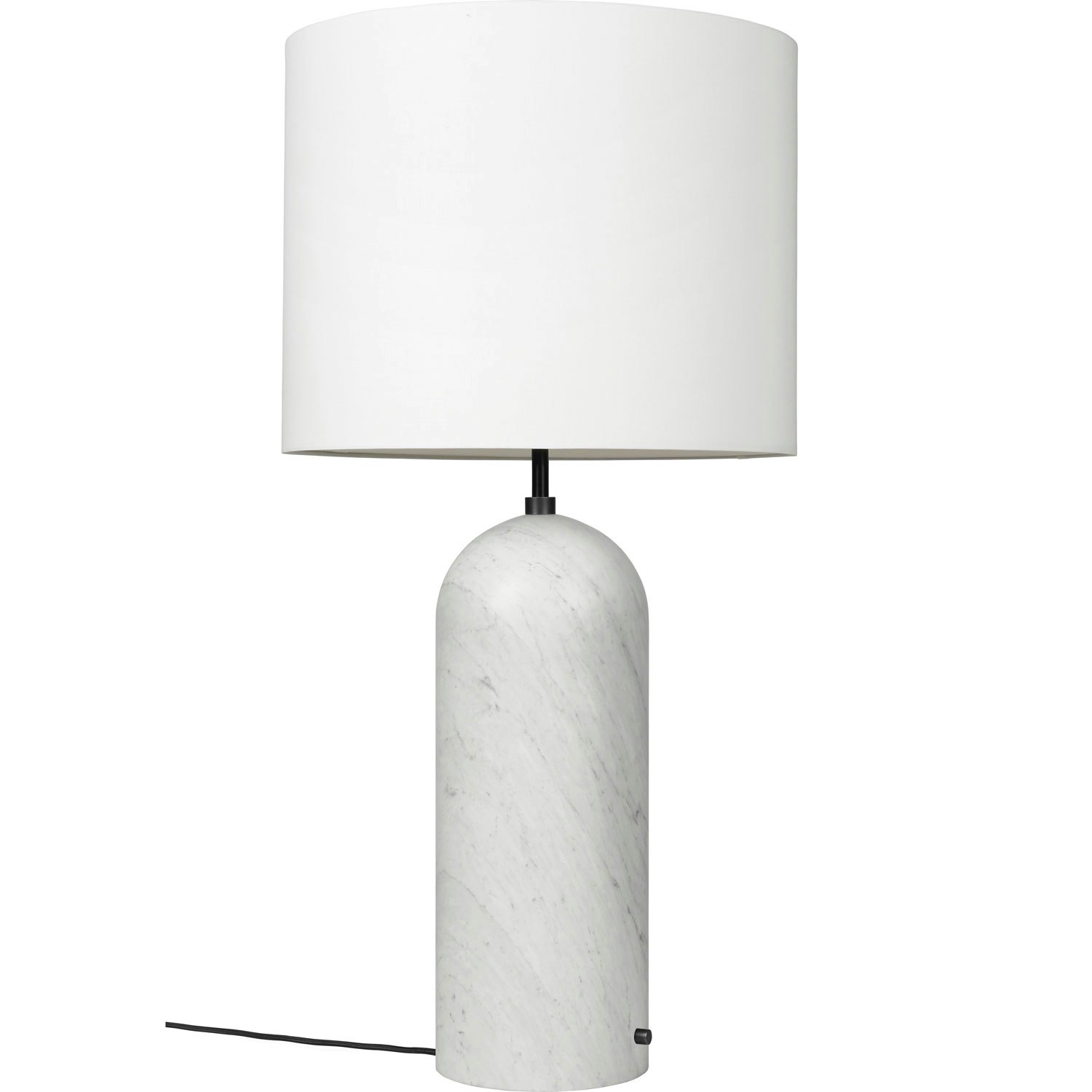 Gubi Gravity Xl Golvlampa Låg Vit Marmor / Vit - Golvlampor Textil Vit - 10012273