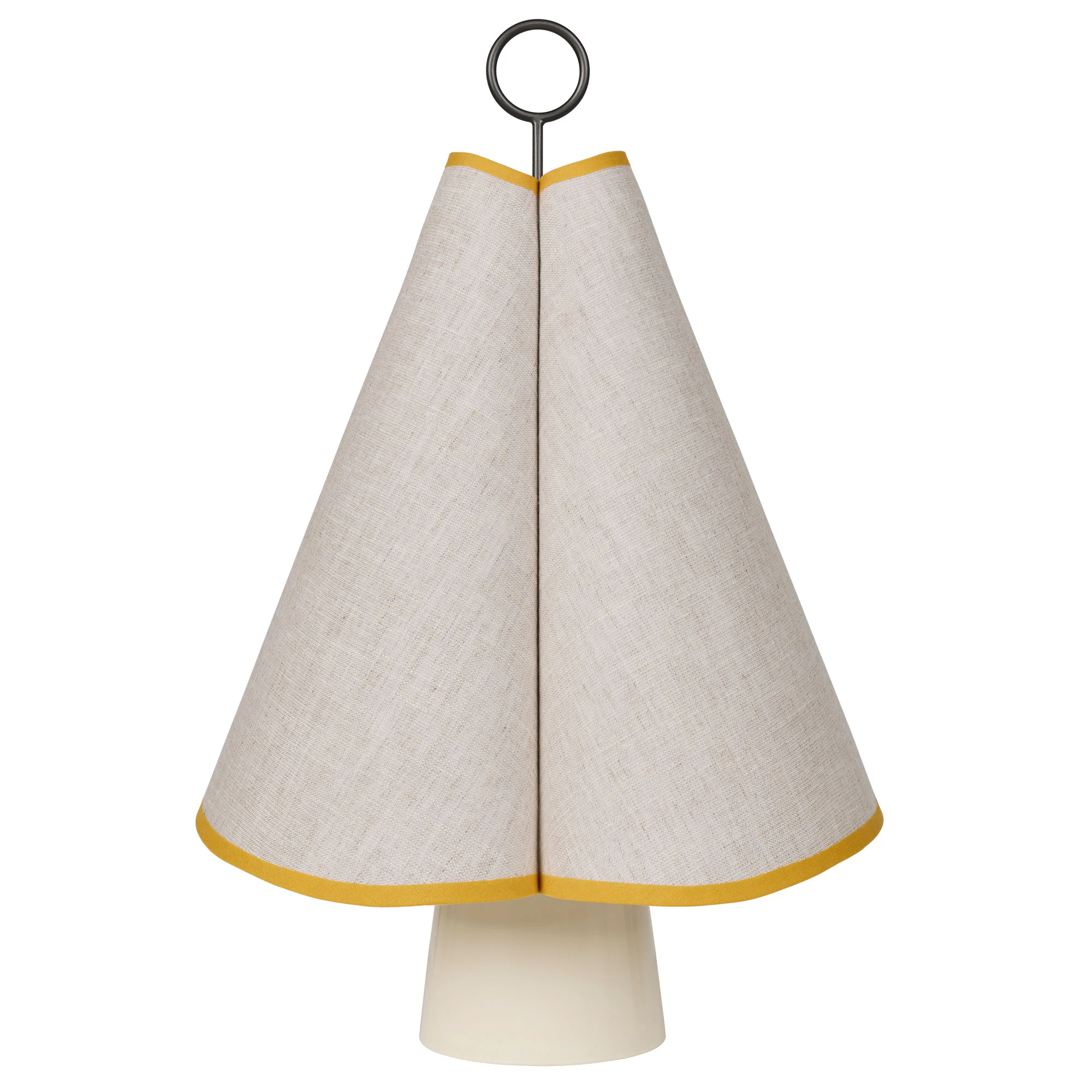 Gubi Hornb&aelig;k Portabel Lampa - Bordslampor Keramik Vit - 10150057
