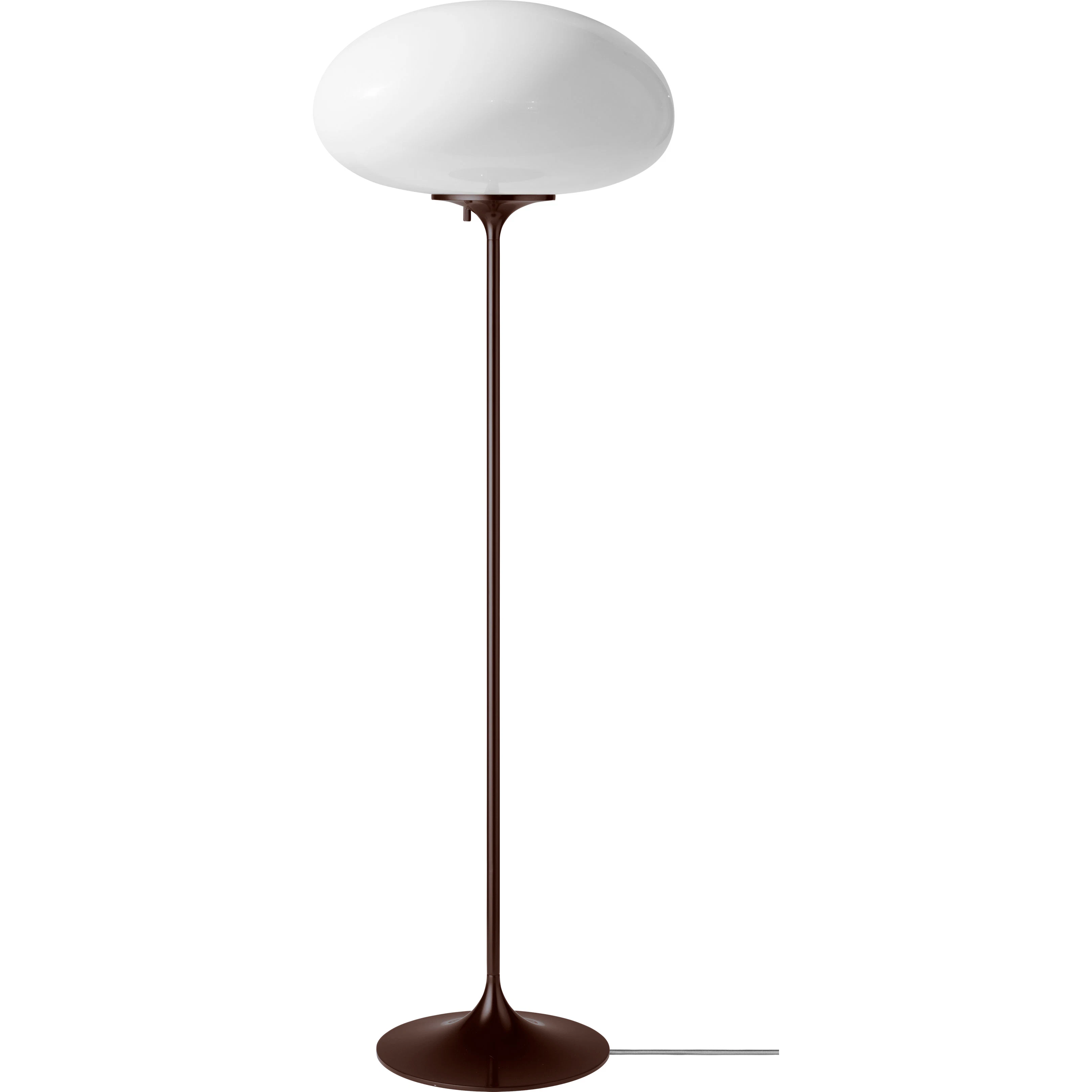 Gubi Stemlite Golvlampa 110 Cm M&ouml;rkr&ouml;d / Opal - Golvlampor St&aring;l M&ouml;rkr&ouml;d - 10149864