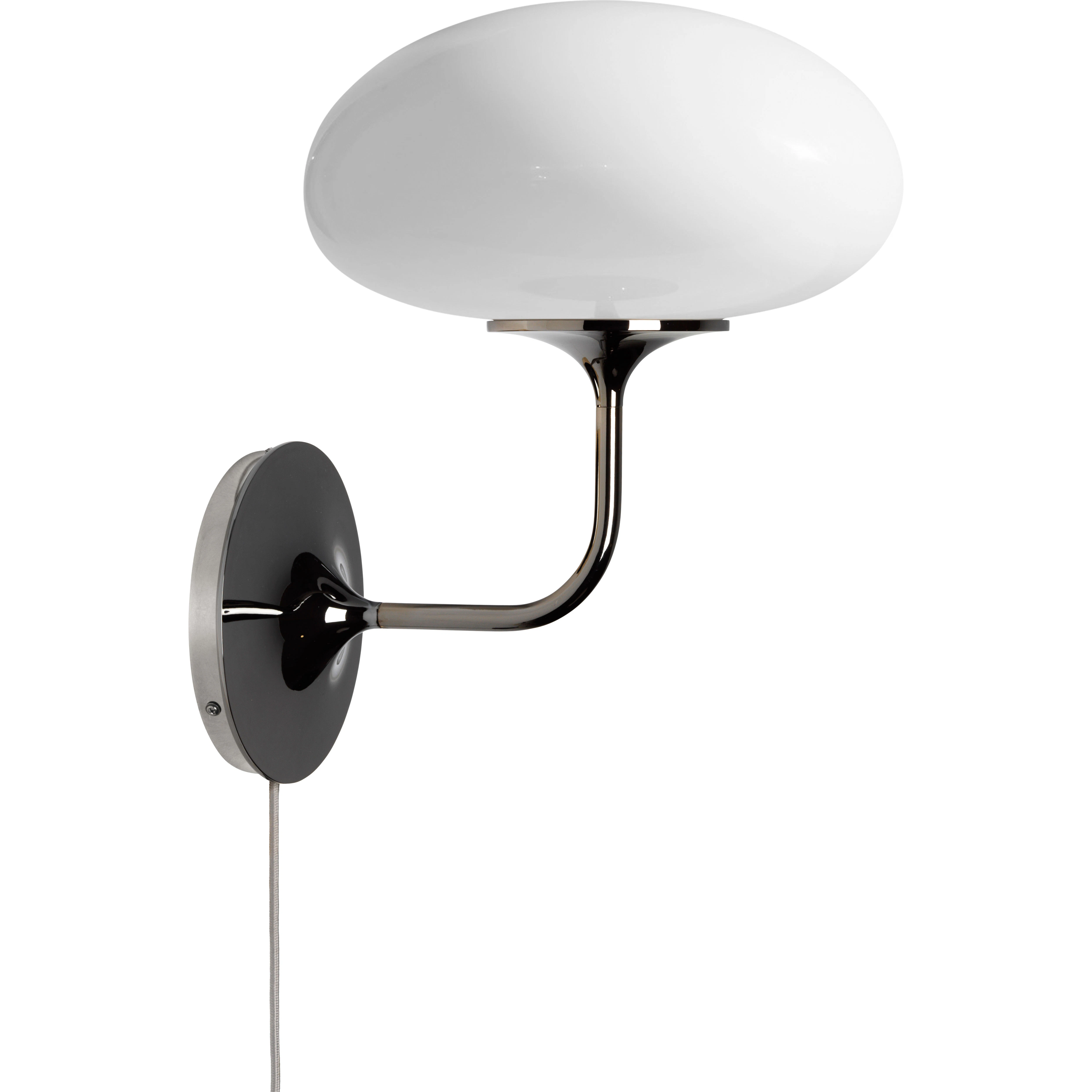 Gubi Stemlite V&auml;gglampa Svart Krom / Opal - V&auml;gglampor St&aring;l Svart Krom - 10149901