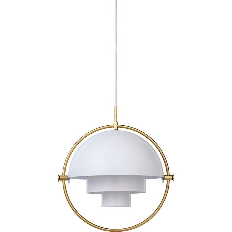 Multi-Lite Pendel 36 cm, Mässing/Vit Halvmatt