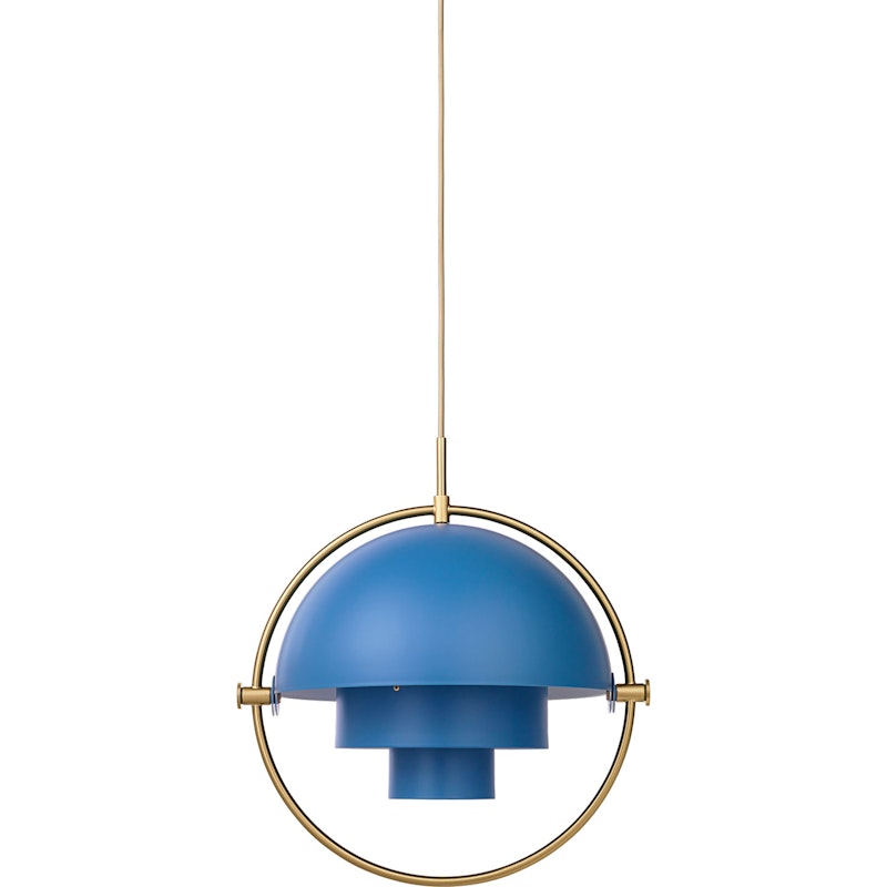 Multi-Lite Pendel 36 cm, Mässing/Nordic Blue Matt