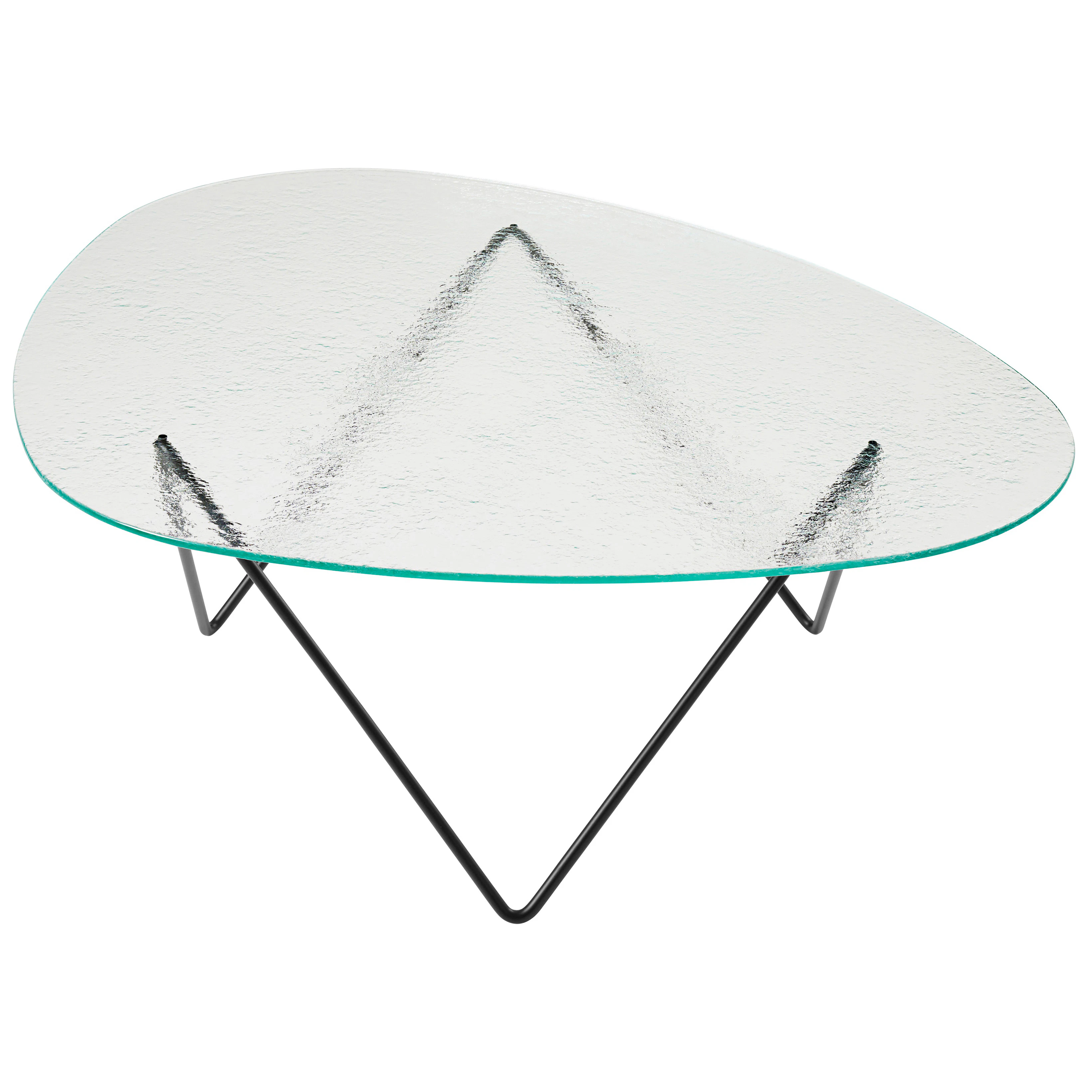Gubi Pedrera Soffbord Texturerat Klar / Svart - Soffbord Glas Klar - 10148702