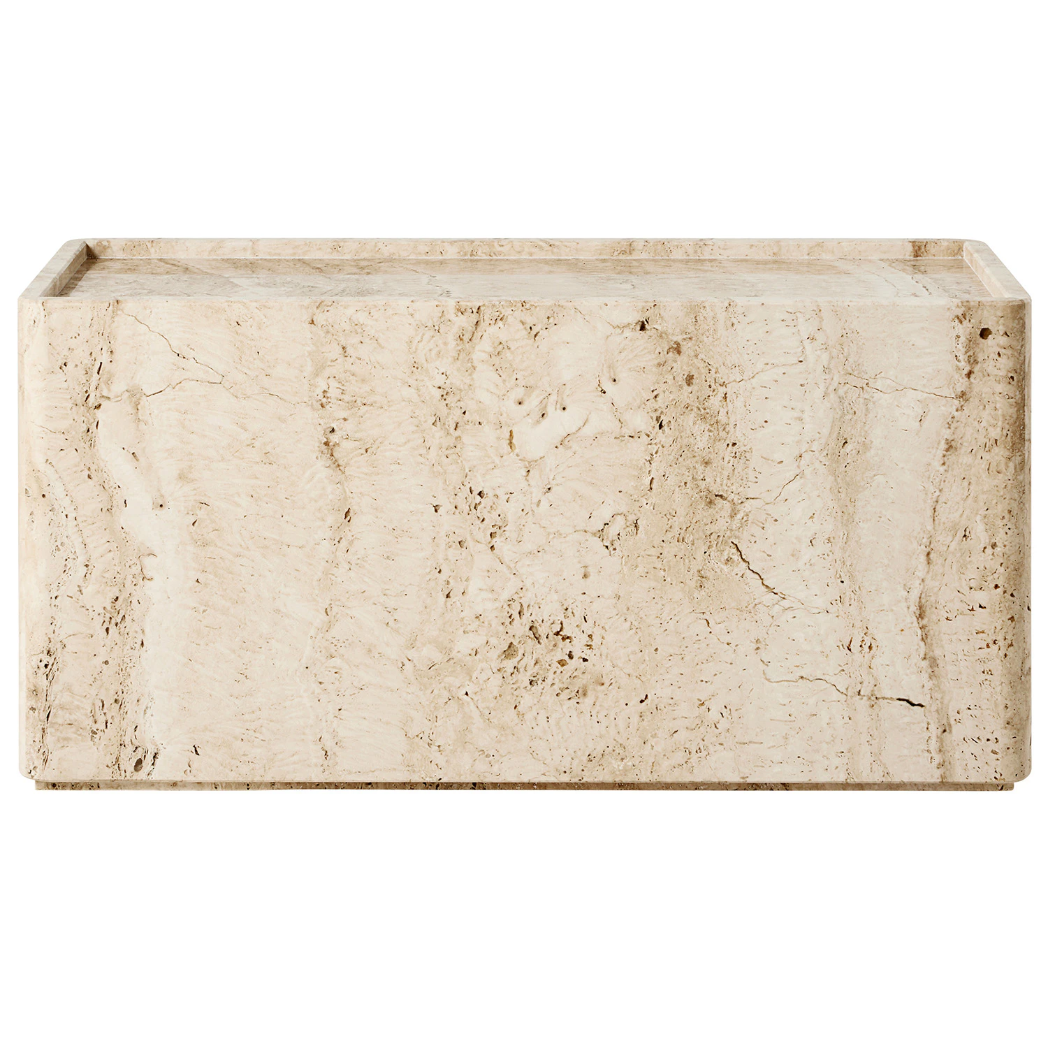 Gubi Pietra Sidobord 30x80 Cm - Soffbord Travertin - 10132967