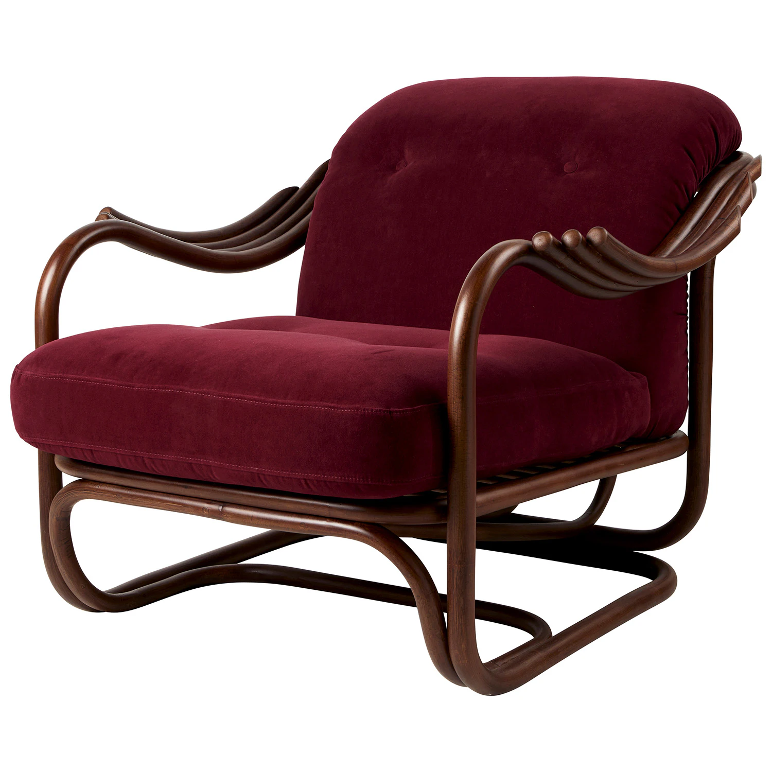 Gubi Poltrona Tria F&aring;t&ouml;lj Fustagno 006 - F&aring;t&ouml;ljer Sammet R&ouml;d - 10141503