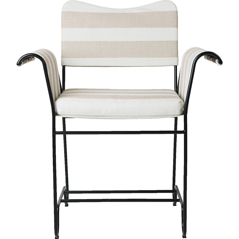 Tropique Matstol, Classic Black / Leslie Stripe 40