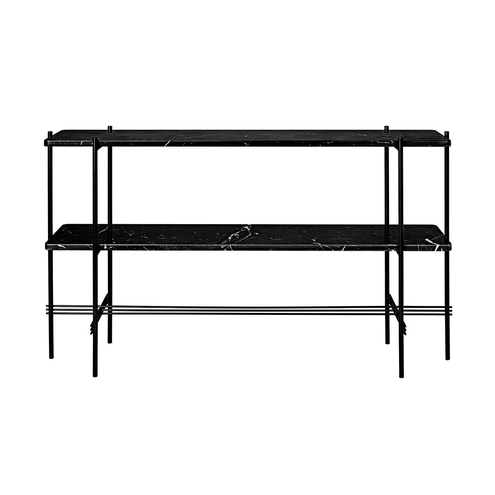 Gubi Ts Console 2 Hyllor Svart/svart Marmor - Sk&auml;nkar & sideboards St&aring;l Svart - 10017350