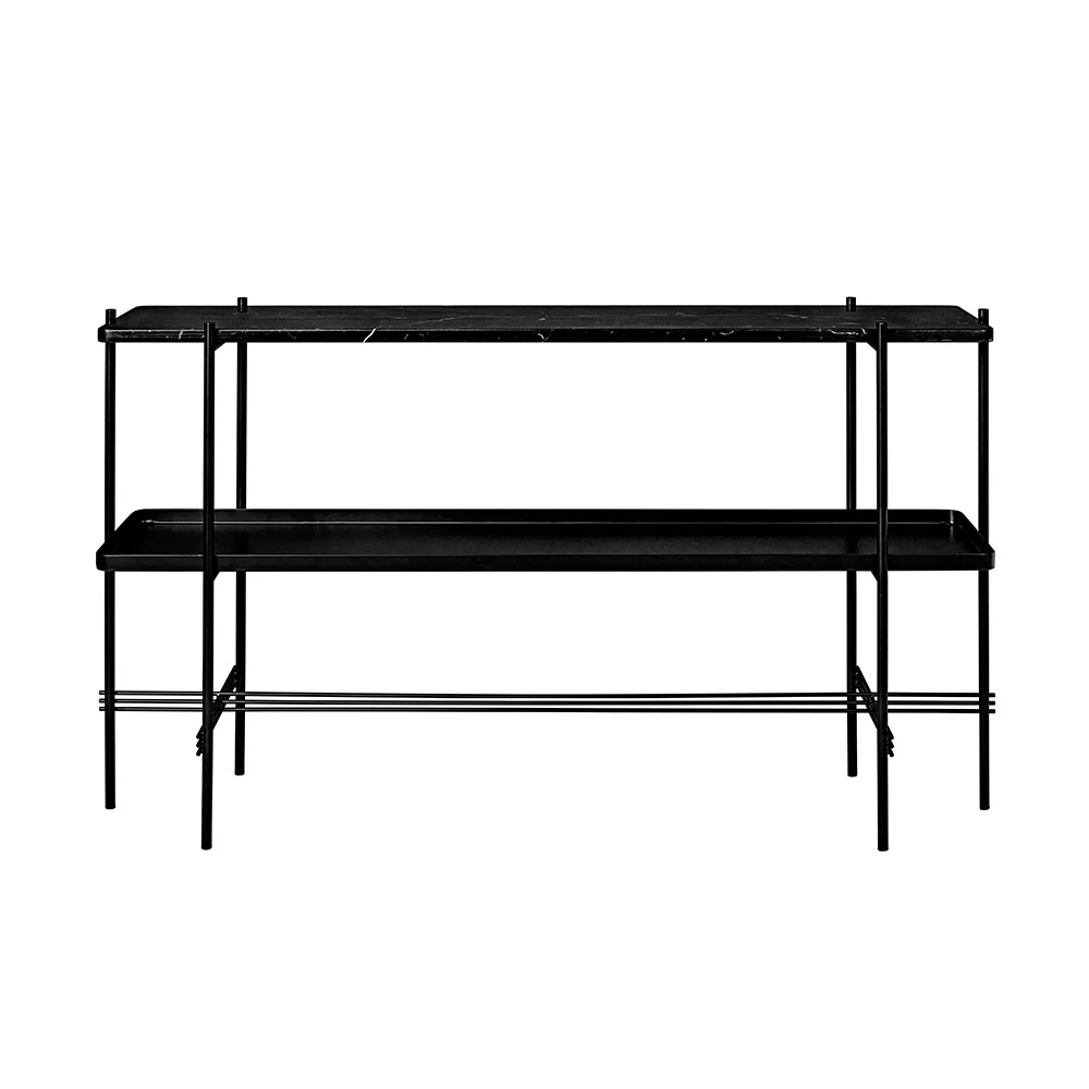 Gubi Ts Console 2 Hyllor Svart/svart Marmor - Sk&auml;nkar & sideboards St&aring;l Svart - 10017359
