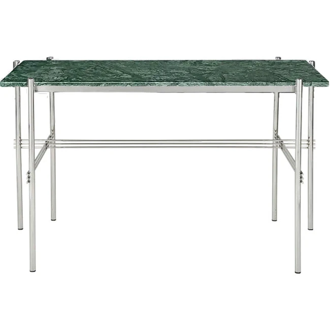Gubi Ts Skrivbord 60x120 Cm Polerat St&aring;l / Gr&ouml;n Guatemala - Skrivbord Marmor - 10123100