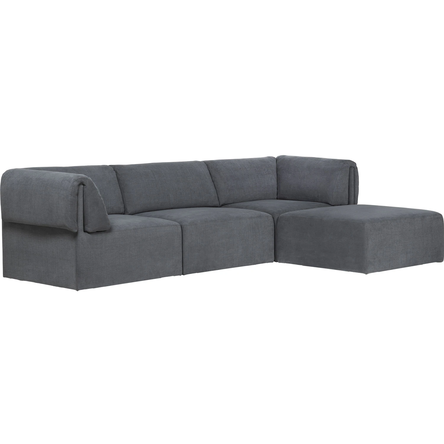 Gubi Wonder Soffa 3-s Sch&auml;slong Hot Madison 1294/096 Lc - H&ouml;rnsoffor & Divansoffor Bomull Hot Madison - 10054207-CH1294/096