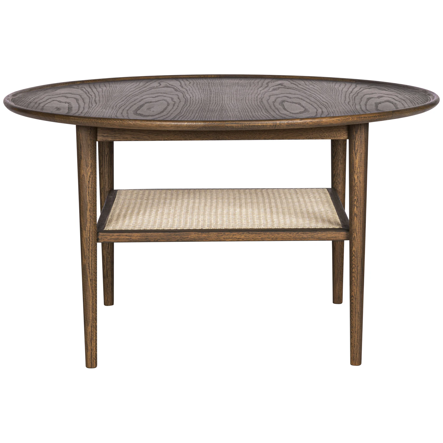 Haslev Athene Soffbord 90 Cm M&ouml;rkoljad / Rotting - Soffbord Ek R&ouml;kt Ek - ATHE-02-EGRO