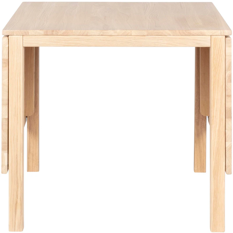 Klassik 3E Klaffbord Med Fällbara Skivor, 75x75 cm, Vitoljad Ek