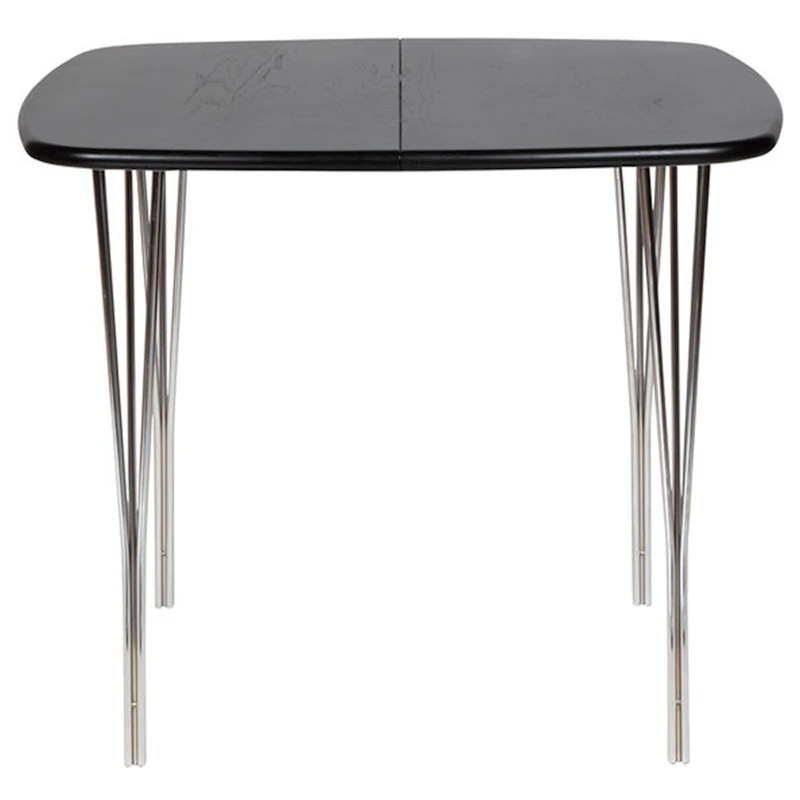 Symphony 86 Matbord 90x90 cm, Svartbetsad Ek / Krom