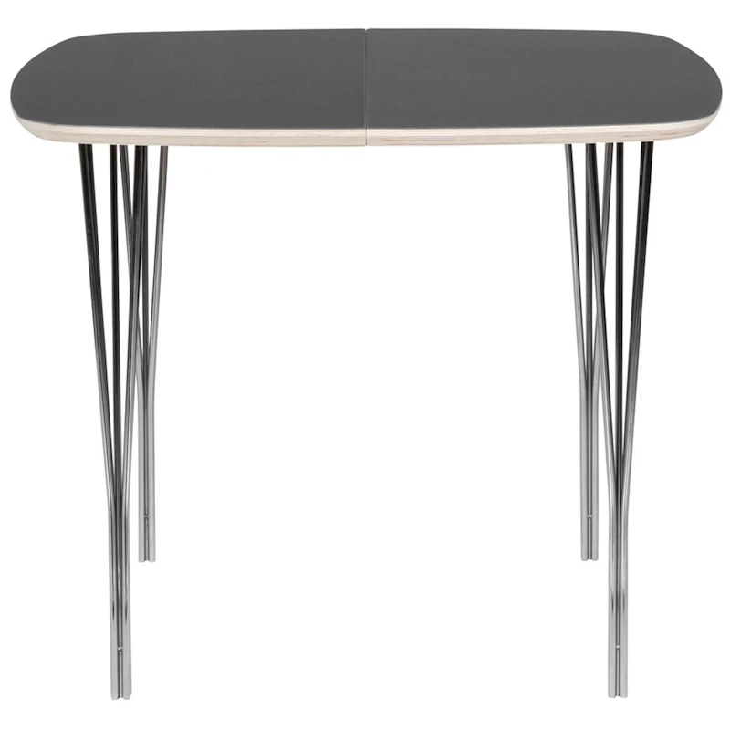 Symphony 86 Matbord 90x90 cm, Grafit Laminat / Krom