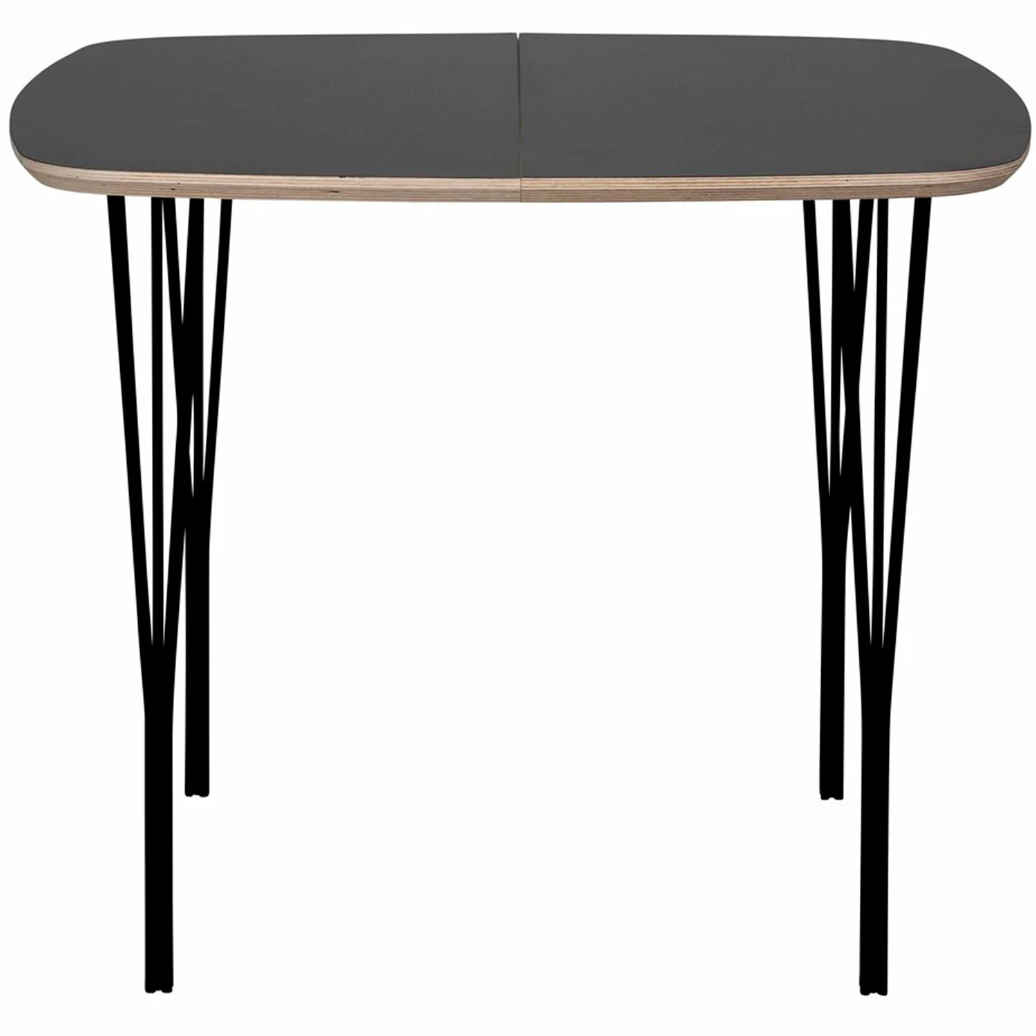 Haslev Symphony 86 Matbord 90x90 Cm Grafit / Krom - Matbord & Barbord Laminat Grafit - SYMH86-LAOB-SP00SO74