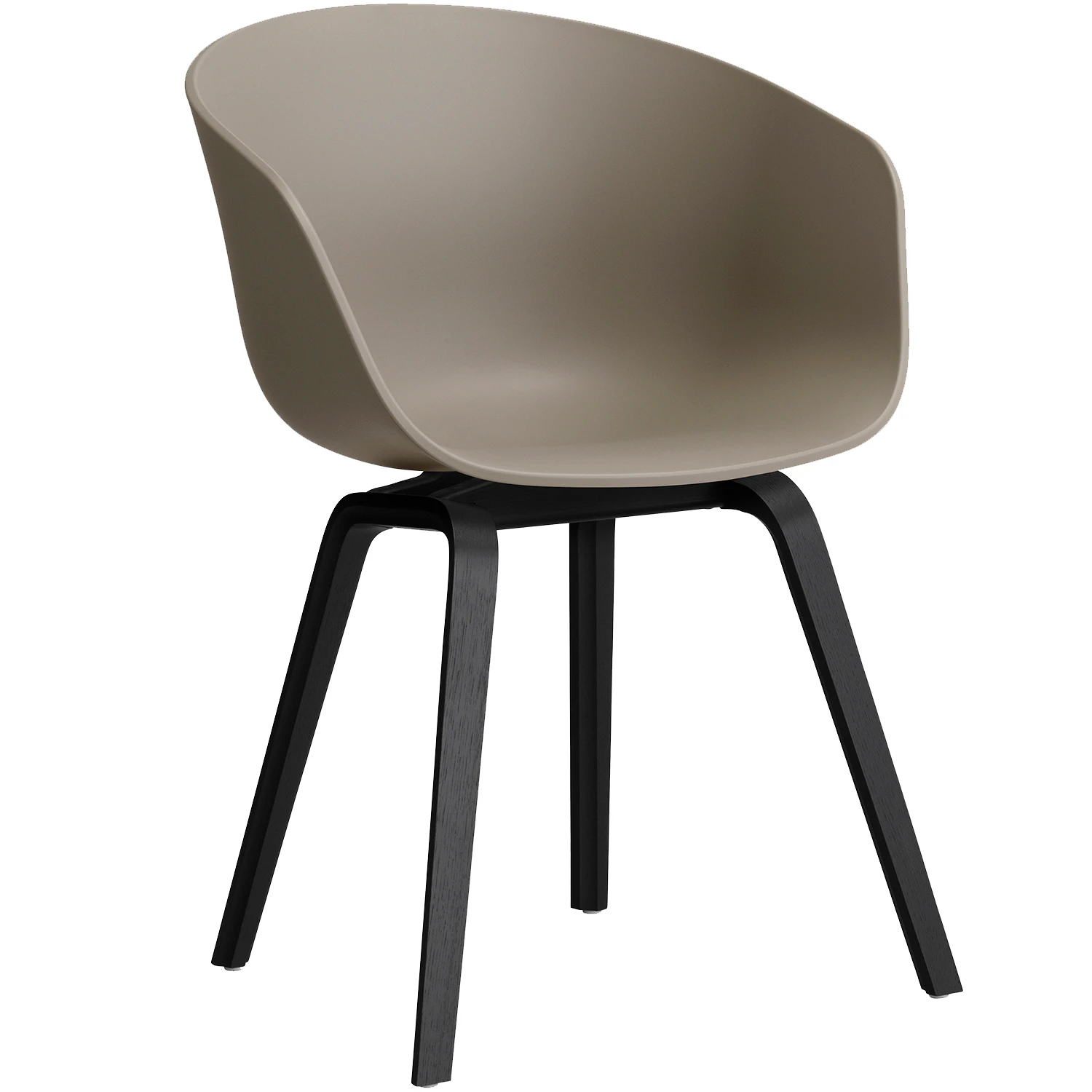 Hay Aac 22 2.0 Karmstol Svartlackad Ek / Khaki - Stolar &Aring;tervunnen Polypropen Khaki - AA205-D153-AA51-01UF