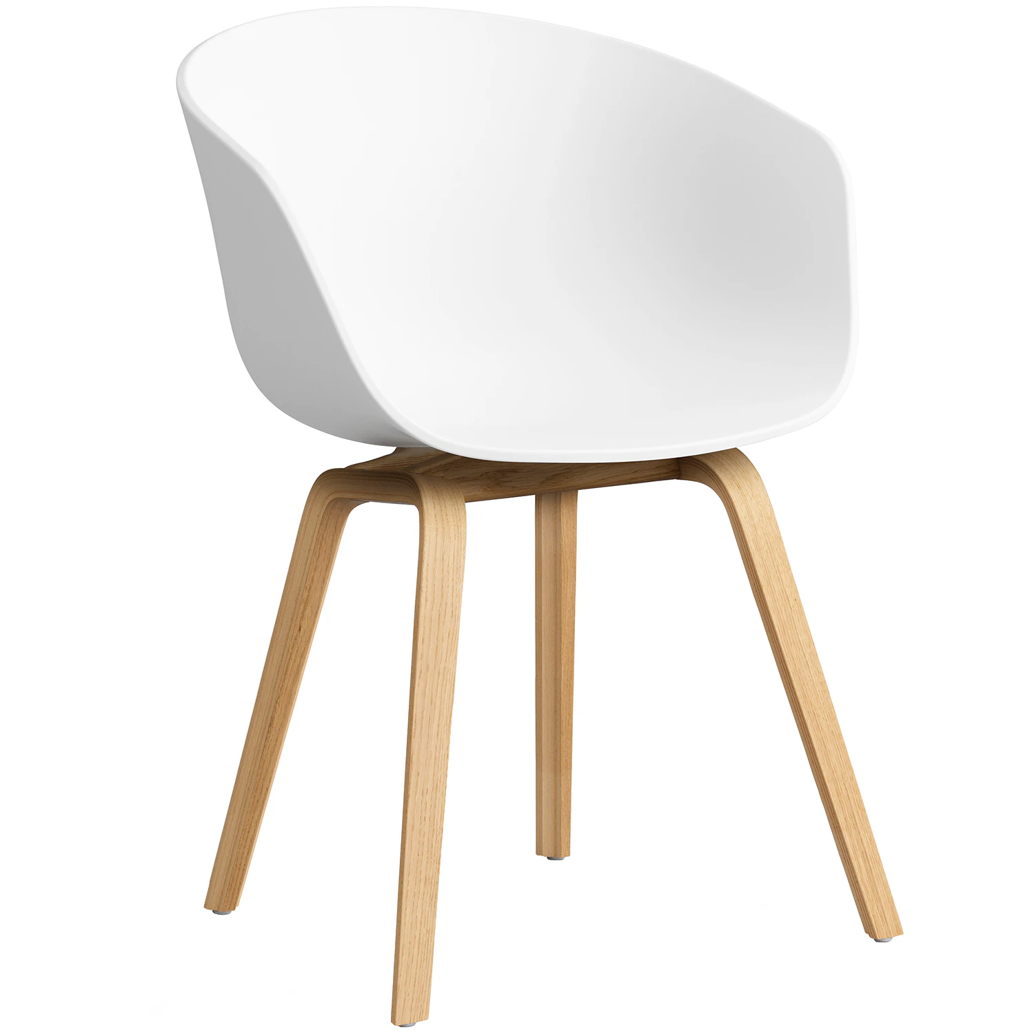 Hay Acc 22 2.0 Karmstol Lackerad Ek / Vit - Stolar &Aring;tervunnen Polypropen Vit - AA207-D159-AA51-01UF