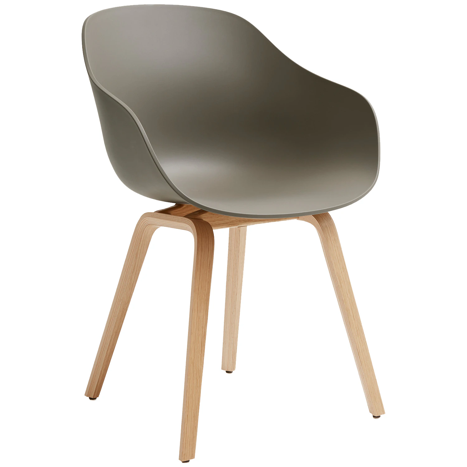 Hay Aac 222 2.0 Karmstol Lackerad Ek / Khaki - Stolar &Aring;tervunnen Polypropen Khaki - AC106-D153-AA51-01UF