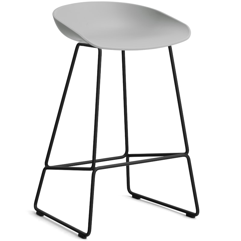 AAS 38 2.0 Barstol 65 cm, Rostfritt Stål Svart / Concrete Grey