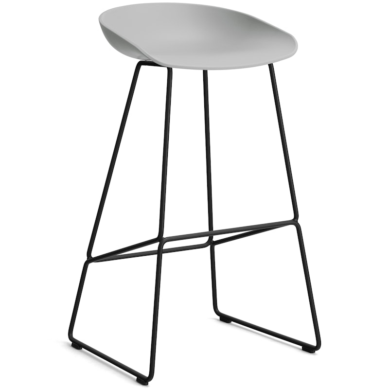 AAS 38 2.0 Barstol 75 cm, Rostfritt Stål Svart / Concrete Grey