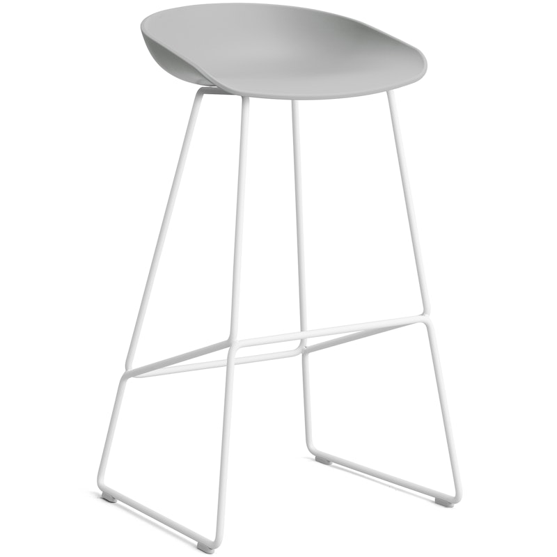 AAS 38 2.0 Barstol 75 cm, Rostfritt Stål Vit / Concrete Grey