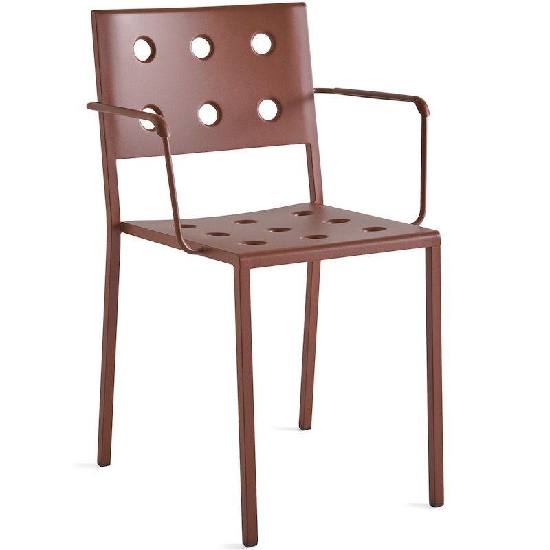 HAY Balcony Dining Stol med Armlæn Iron Red