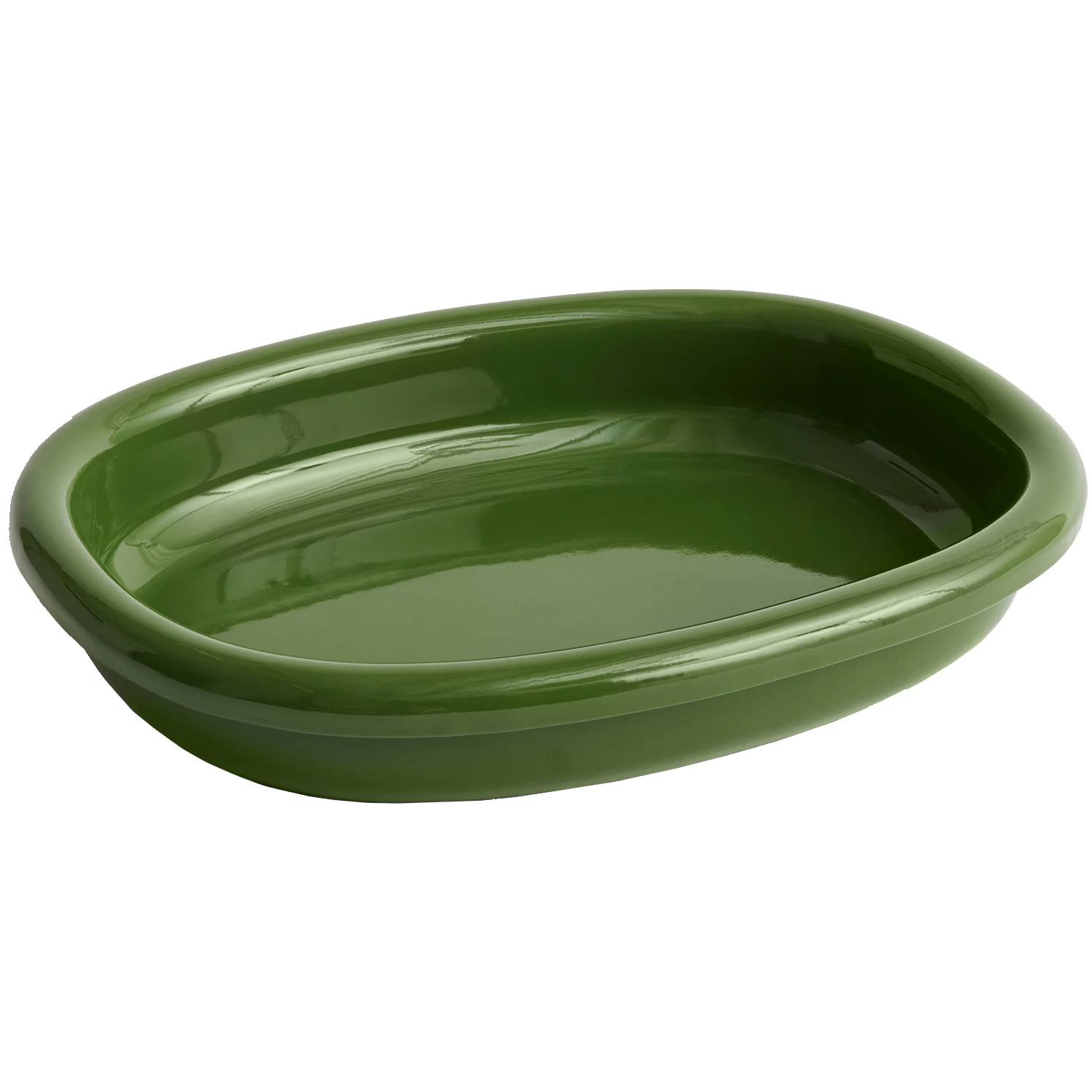 Hay Barro Oval Dish Large Green - Uppl&auml;ggningsfat Terrakotta Gr&ouml;n - AC468-A603-AB80
