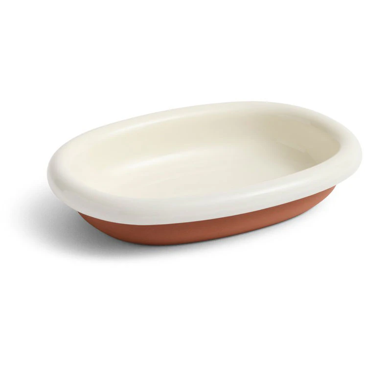 Hay Barro Oval Dish Small Off-white - Uppl&auml;ggningsfat Terrakotta Vit - AC468-A601-AB90