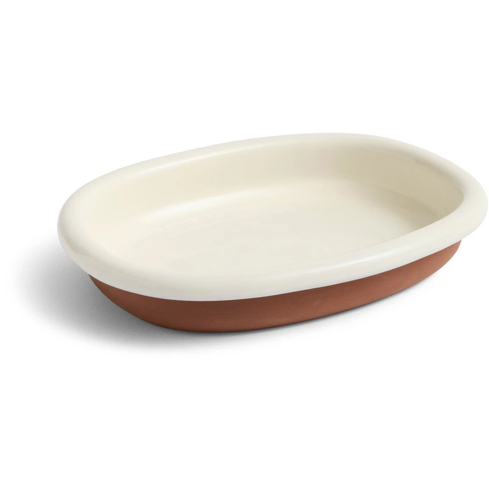 Hay Barro Oval Dish Large Off-white - Uppl&auml;ggningsfat Terrakotta Vit - AC468-A603-AB90