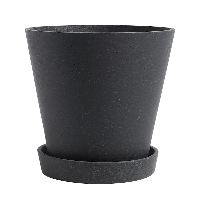 Flowerpot Kruka Med Fat Svart, Ø21.5 cm XL