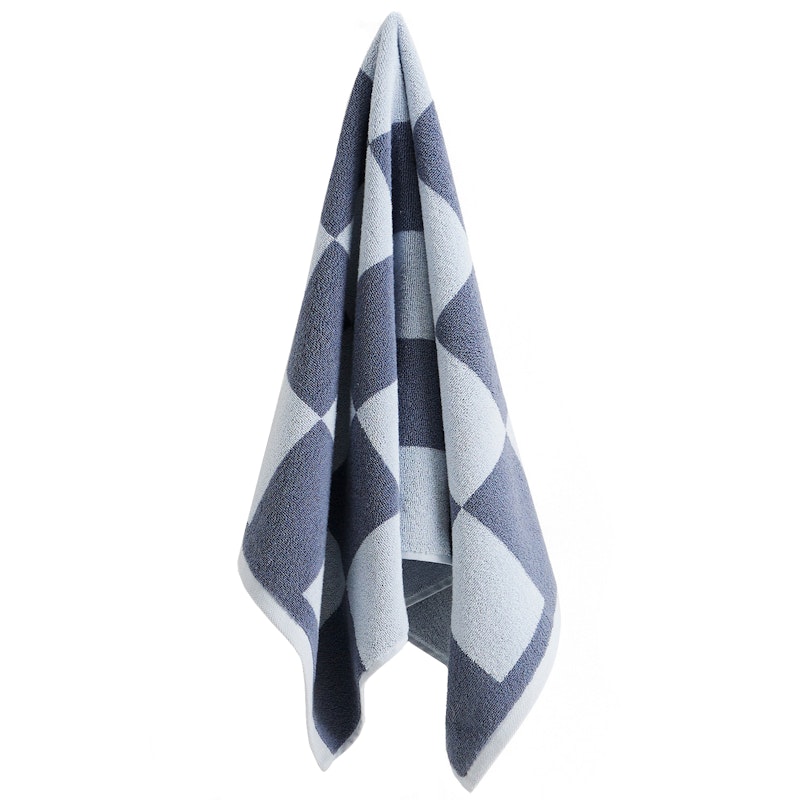 Check Handduk 50x90 cm, Steel Blue