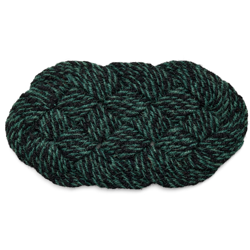 Coco Dörrmatta Swirl 40x80 cm, Green / Black