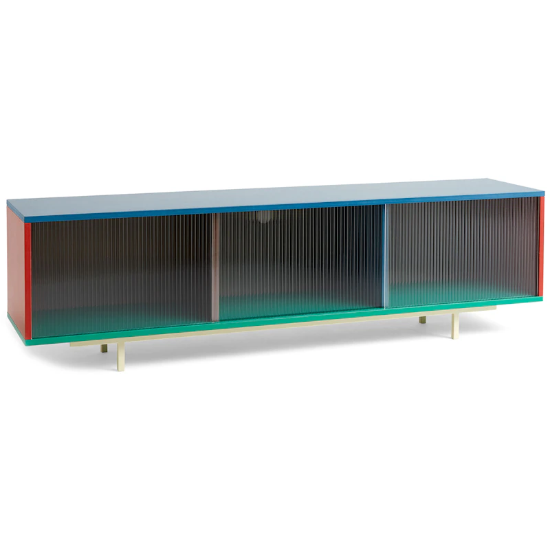 Colour Cabinet Sideboard Glasdörr, 180 cm / Multi