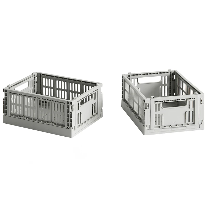 Colour Crate Förvaringslådor Mini 2-pack, Ljusgrå