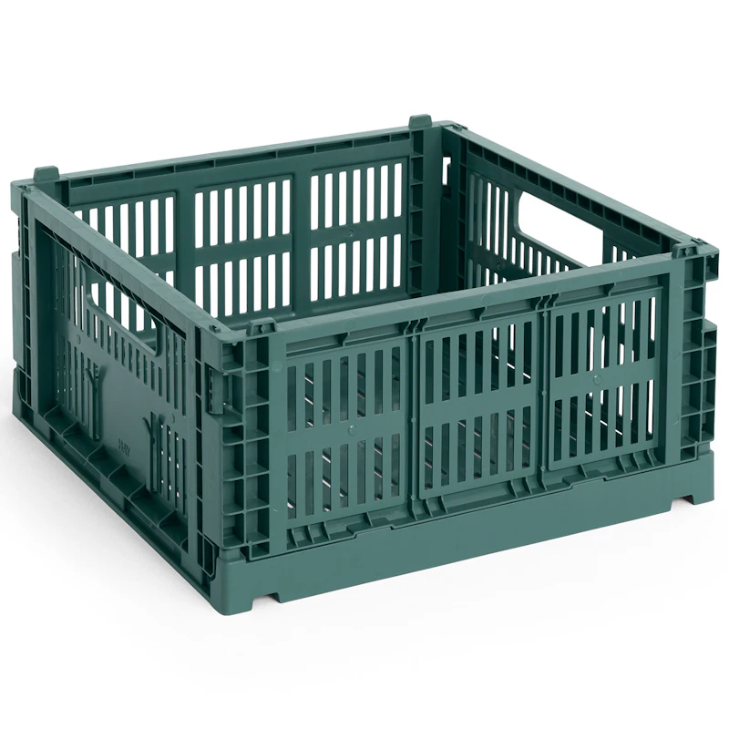 Colour Crate Medium Square Förvaring, Dark Green