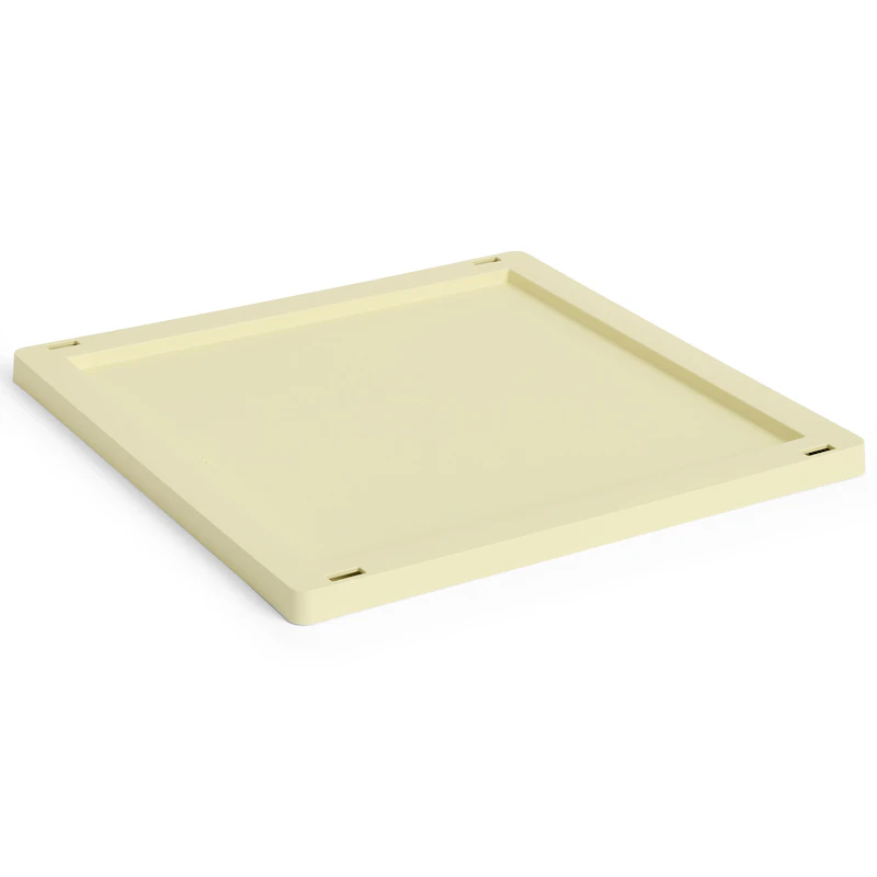 Colour Crate Plastic Medium Square / Cube Lock, Light Yellow