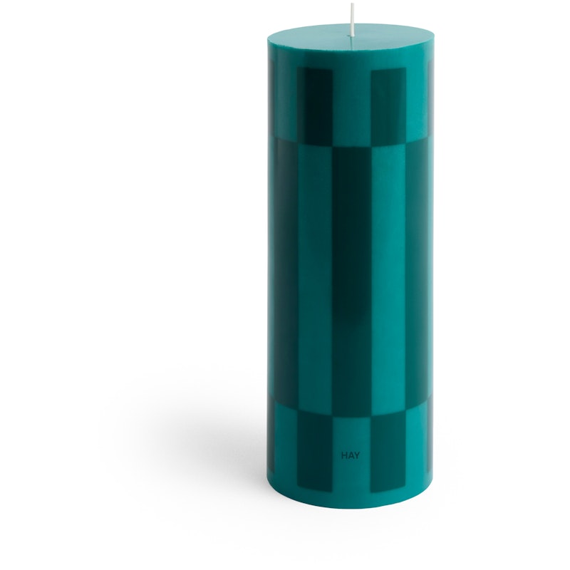 Column Blockljus Stor, Grön / Mörkgrön