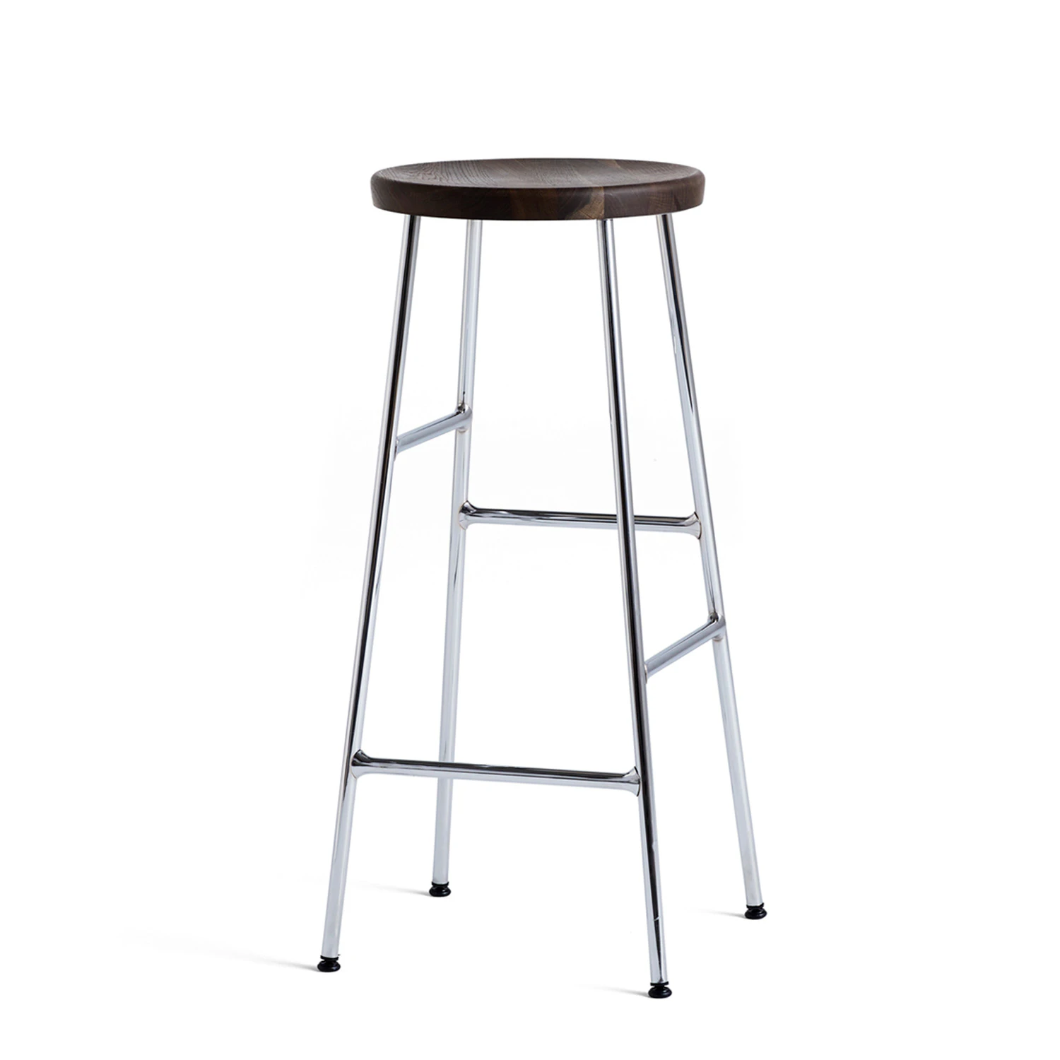 Hay Cornet Barstol H&ouml;g R&ouml;kt Ek/krom - Barstolar Massiv Ek Krom - 930315-cr.-smokedoak