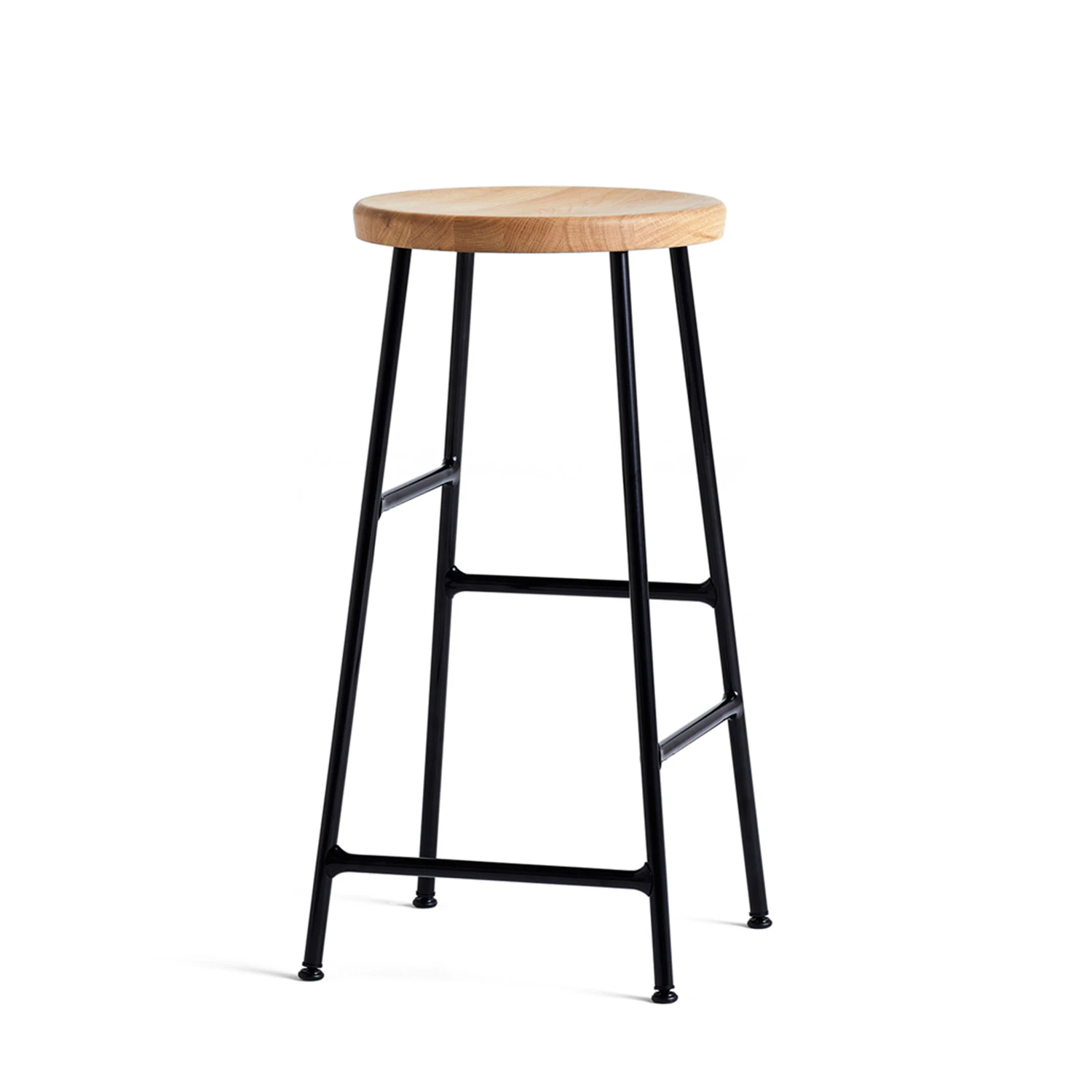 Hay Cornet Barstol L&aring;g Oljad Ek/svart - Barstolar Pulverlackat St&aring;l Oljad Ek - AA583-A217